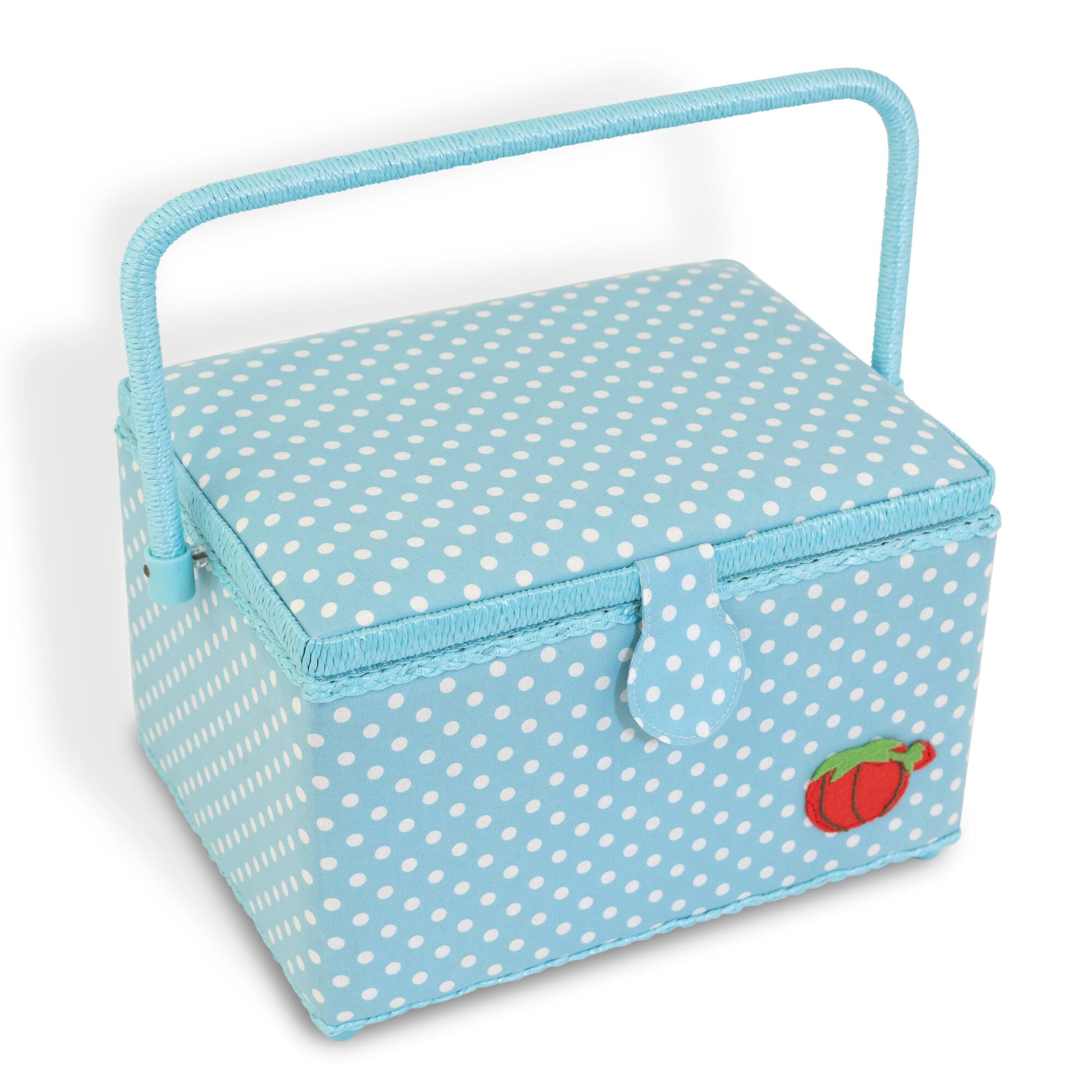 Dritz® Aqua Dots Large Sewing Basket Kit